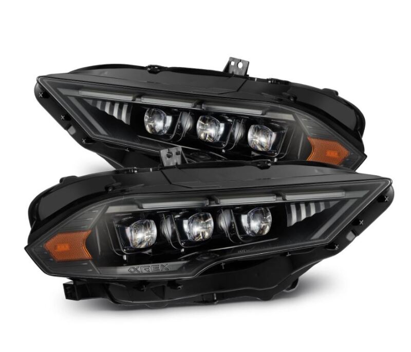 AlphaRex 18-20 Ford Mustang NOVA LED Proj Headlights Alpha-Black w/Activ Light/Seq Signal/Switch DRL 880263 *Discontinued