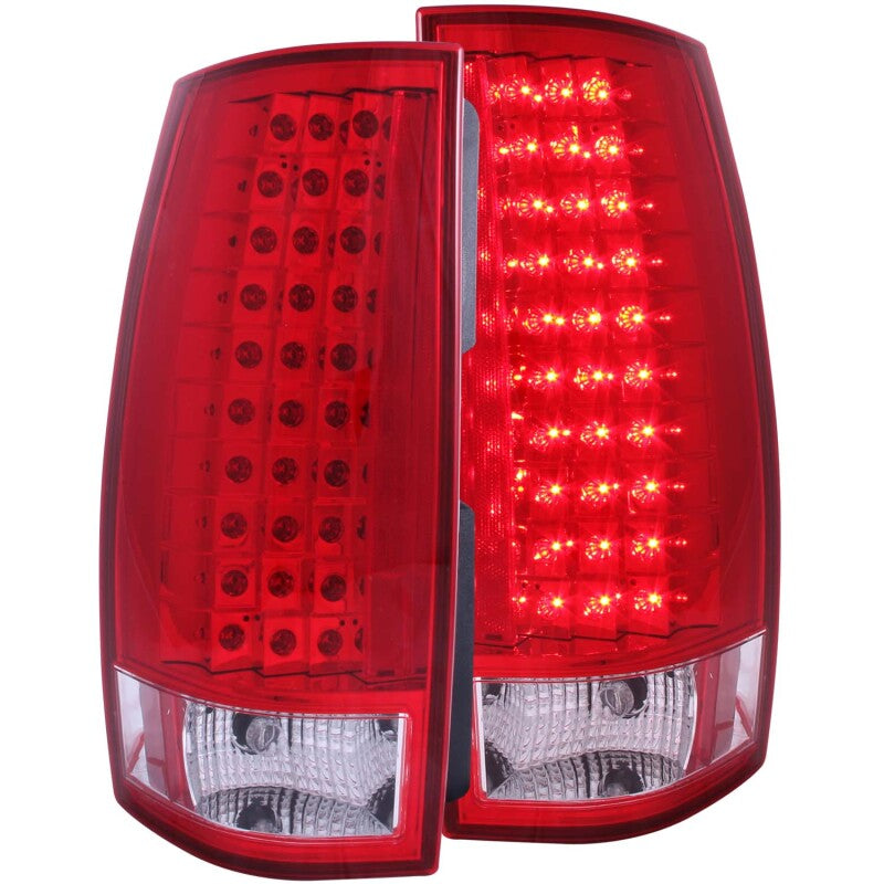 Anzo 2007-2014 Chevrolet Suburban LED Tail lights Red/Clear G4