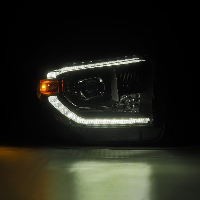 AlphaRex 14-21 Toyota Tundra LUXX-Series LED Proj Headlights Blk w/Actv Light & Seq. Sig + DRL 880835 *Discontinued
