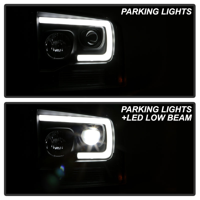 Spyder 05-07 Ford F250/350/450 Super Duty Projector LED Black PRO-YD-FS05V2PL-BK 5087911
