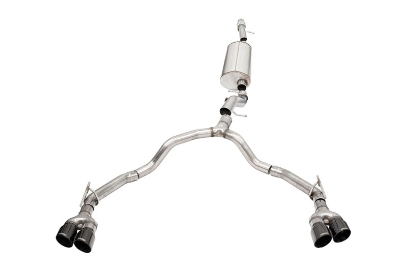 CORSA Performance Corsa 21-22 Tahoe / GMC Yukon 4DR 6.2L 4WD Dual Rear 3in - 2.75in Sport Cat-Back DW 4in BLK Tips 21129BLK