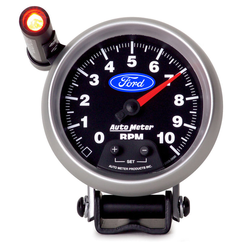 Autometer Ford 3-3/4in. 10K RPM Pedestal w/ Ext. Quick-Lite Tachometer Gauge 880825