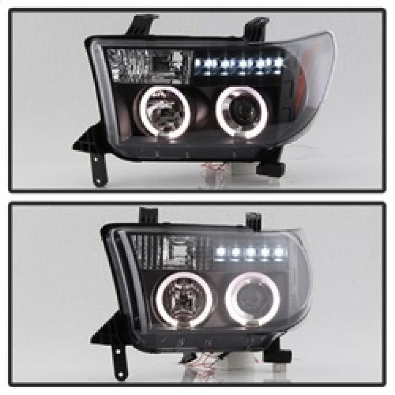 Spyder Toyota Tundra 07-133 Projector Headlights LED Halo LED Blk PRO-YD-TTU07-HL-BK 5012029