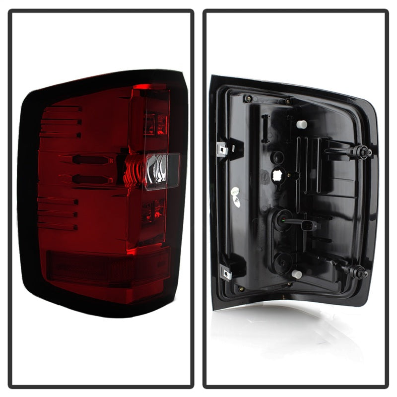 Spyder Chevy Silverado 2016-2017 Light Bar LED Tail Lights - Red Clear ALT-YD-CS16-LED-RC 5083753