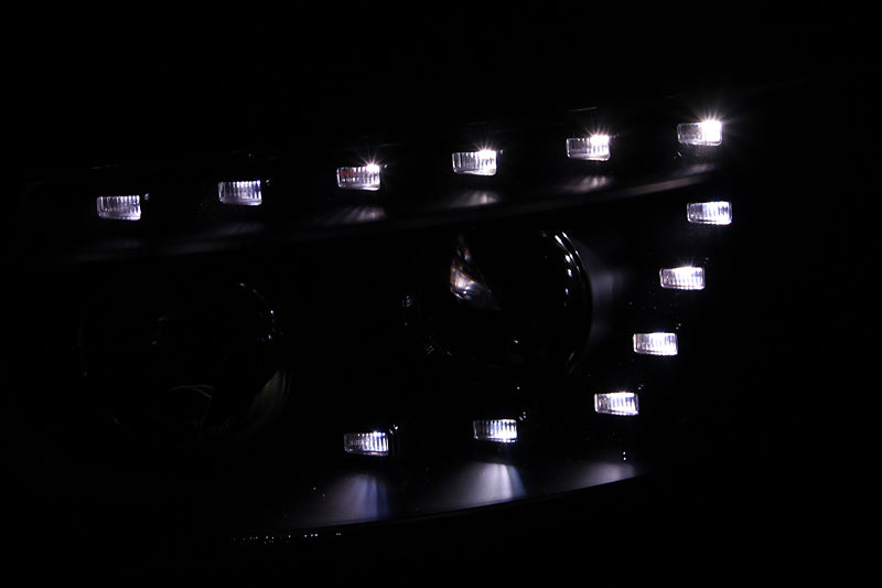 Anzo 2007-2007 Hyundai Santa Fe Projector Headlights w/ LED Black