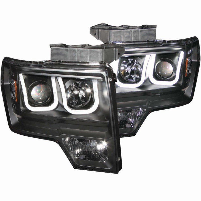 Anzo 2009-2014 Ford F-150 Projector Headlights w/ U-Bar Black