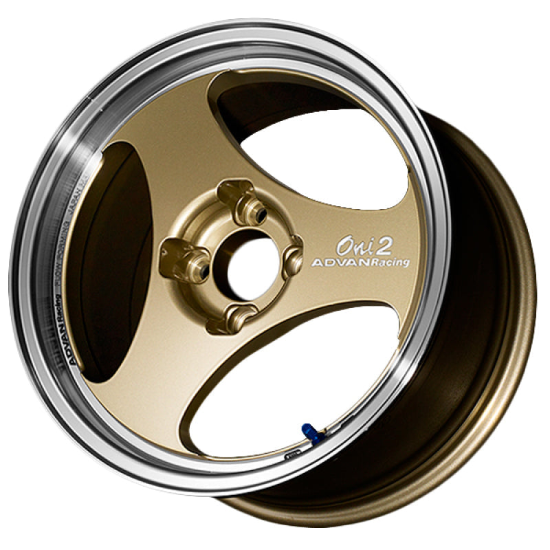 Advan ONI2 15X8.0 +30 4-100 Machining & Champagne Gold Wheel YAY5G30ACG