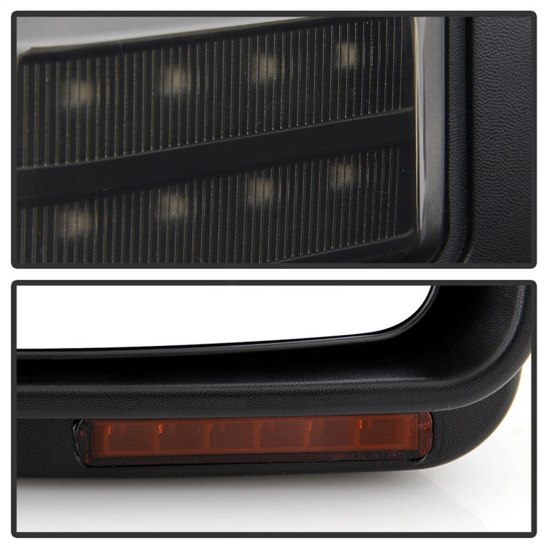 SPYDER xTune 08-15 Ford F-250 SD Heated Adj LED Signal Power Mirror - Smk (MIR-FDSD08S-G4-PW-RSM-SET) 9943126