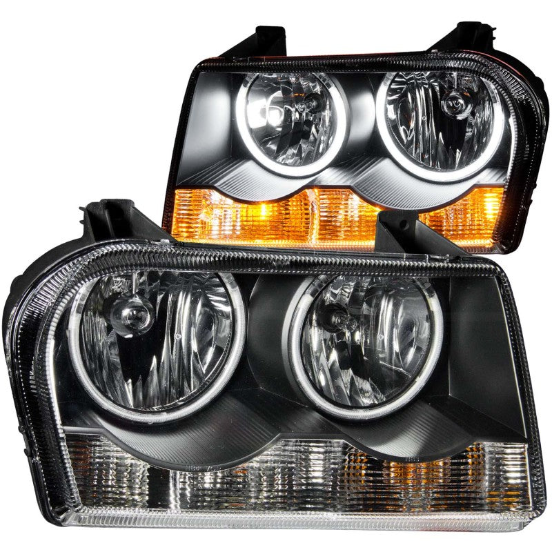 Anzo 2005-2010 Chrysler 300 Crystal Headlights w/ Halo Black (CCFL)