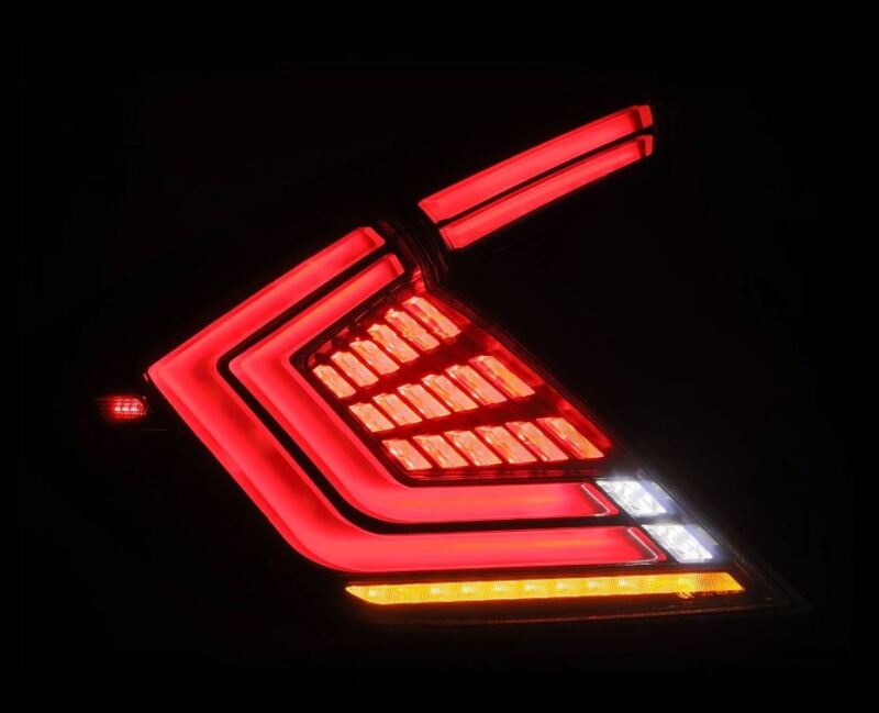 AlphaRex 16-21 Honda Civic Hatchback / Type-R FK8 Nova-Series LED Tail Lights - Black Smoke 676010 *Discontinued