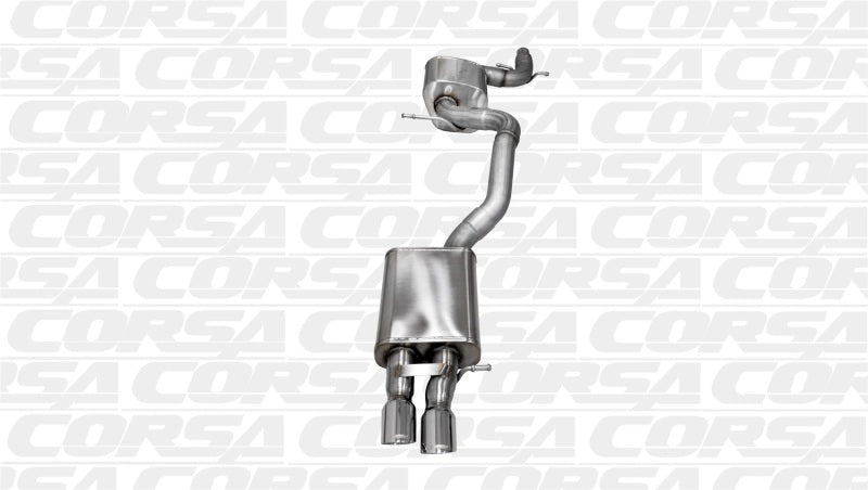 Corsa 06-10 Volkswagen GLI Mk5 Black Touring 3.0in Cat-Back Single Rear Exitn Black Pro-Series Tips 14598BLK