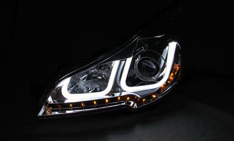 Anzo 2010-2014 Subaru Outback Projector Headlights w/ U-Bar Black