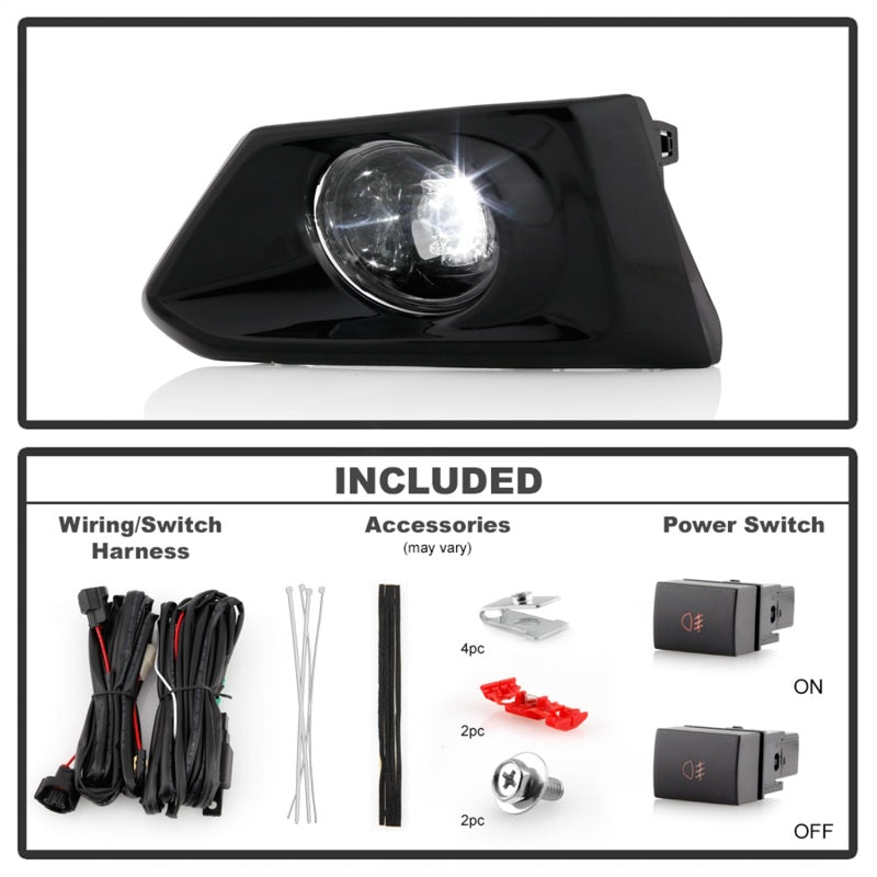 Spyder Nissan Altima 19-20 OEM Full LED Fog Lights w/ Universal Switch Clear FL-NA19-LED-C 5087065