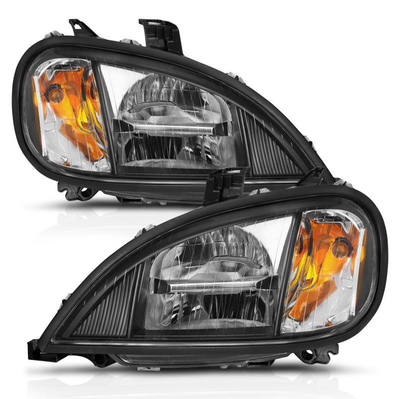 ANZO 1996-2013 Freightliner Columbia LED Crystal Headlights Black Housing w/ Clear Lens (Pair) 131028