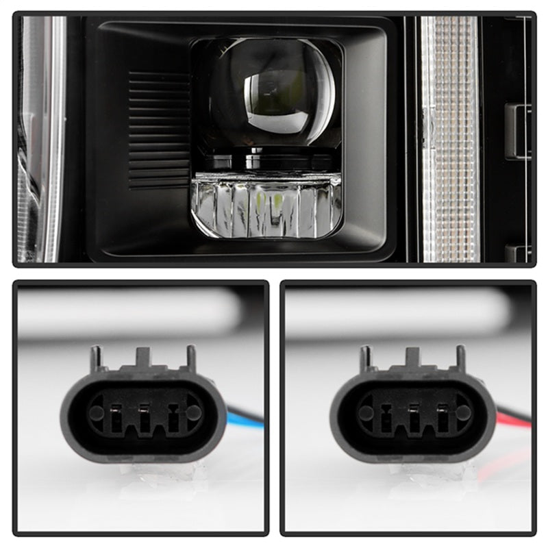 SPYDER Apex 20-22 Ford F250/F350 (Halogen) High-Power LED Headlights - Black PRO-YD-FS20HALAP-SEQ-BK 5088635
