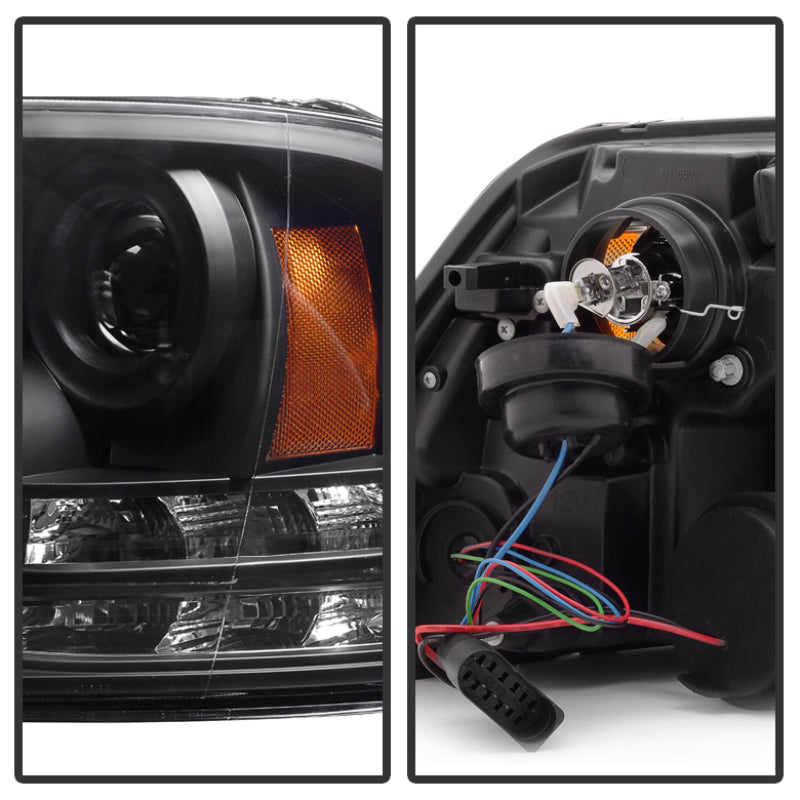 Spyder Dodge Ram 13-15 Projector Headlights Light Bar DRL Black PRO-YD-DR13-LBDRL-BK 5080912