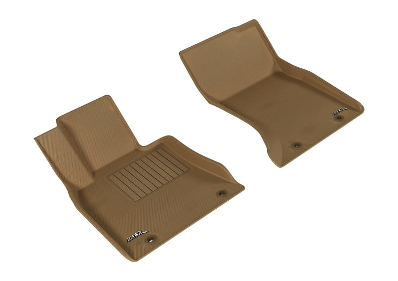 3D MAXpider 15-16 Genesis G80 AWD / 17-20 Hyundai Genesis AWD Sedan Kagu 1st Row Floormats - Tan L1HY05011502