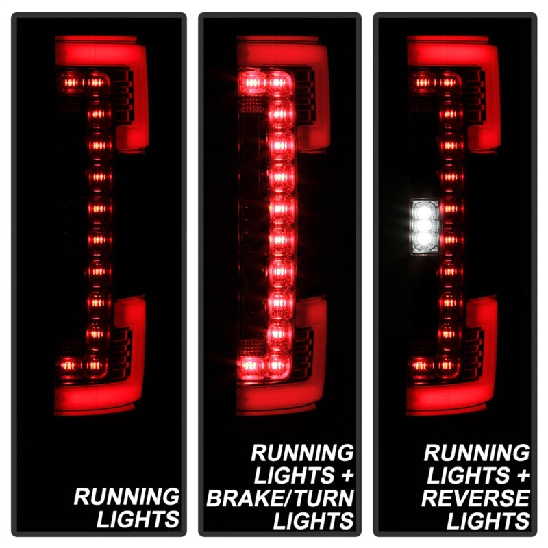 Spyder 17-18 Ford F-250 SD (w/Blind Spot Sensor) LED Tail Lights - Chrm (ALT-YD-FS17BS-LED-C) 5085641