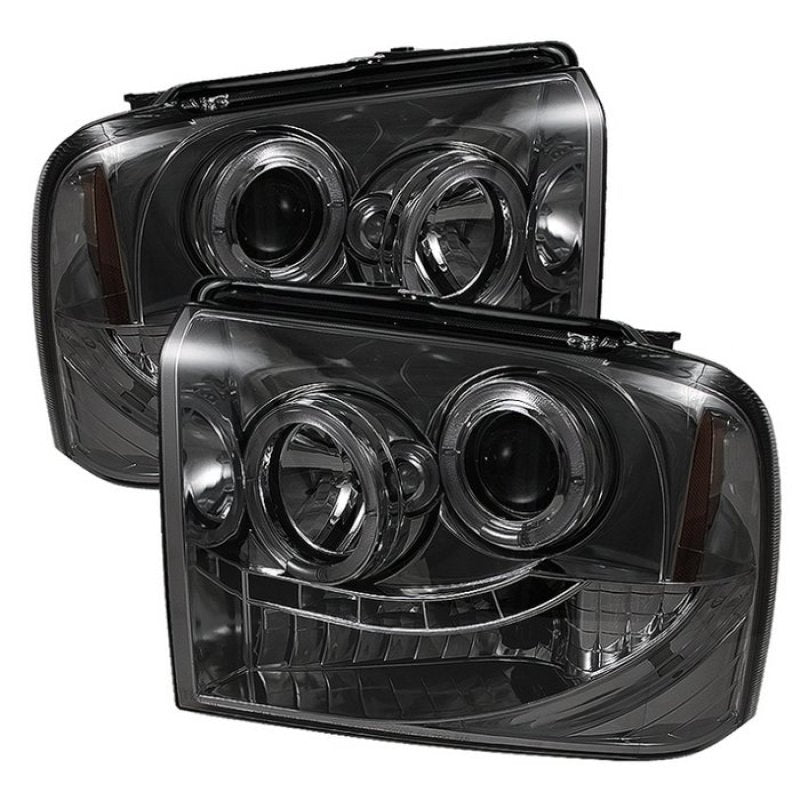 Spyder Ford F250/350/450 Super Duty 05-07 Projector Headlights LED Halo- LED Smke PRO-YD-FS05-HL-SM 5010568