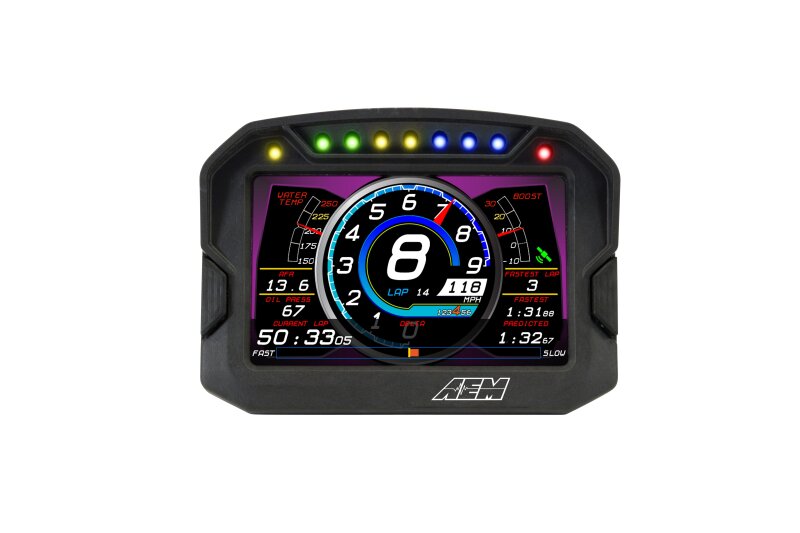 AEM CD-5LG Carbon Logging Digital Dash Display w/ Internal 10Hz GPS & Antenna 30-5603