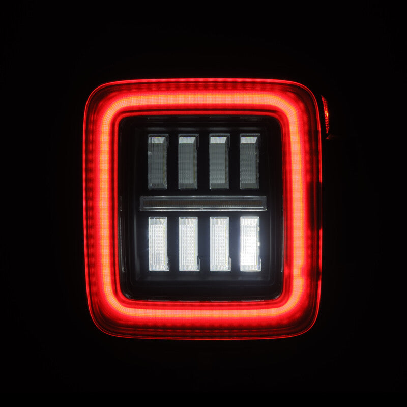 AlphaRex 18-23 Jeep Wrangler JL NOVA Prismatic LED Taillights Black-Red 602020 *Discontinued