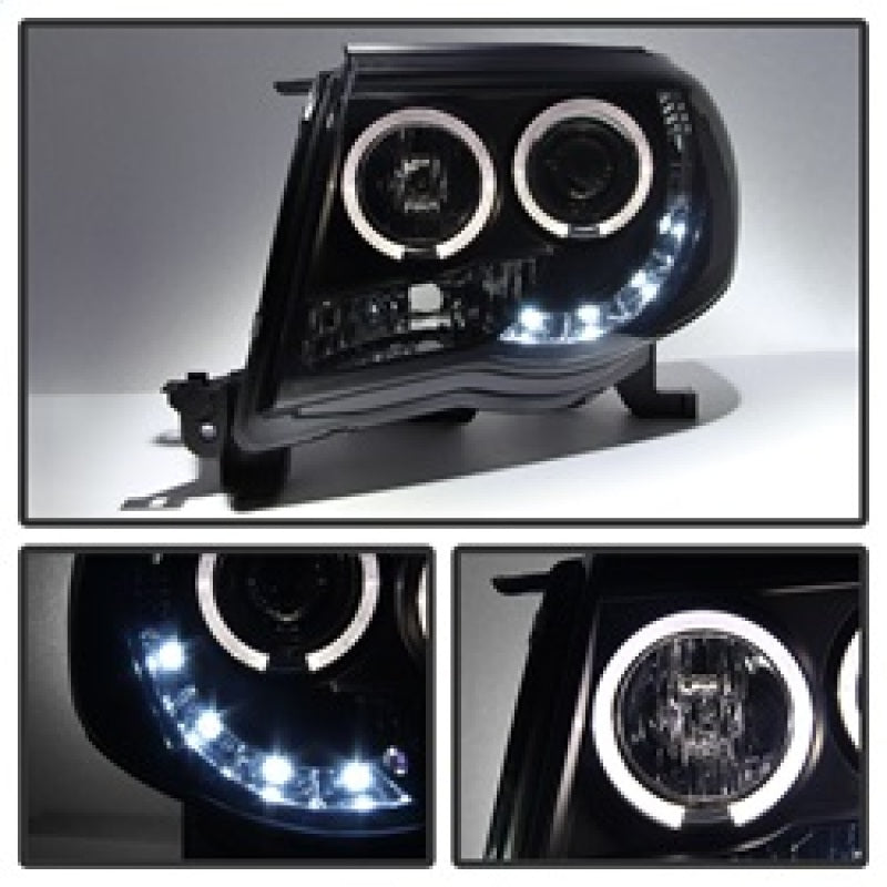 Spyder Toyota Tacoma 05-11 Projector Headlights LED Halo LED Blk Smke PRO-YD-TT05-HL-BSM 5078650