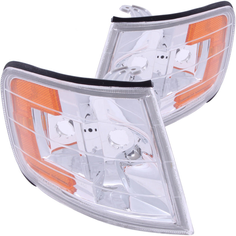 Anzo Corner Lights 1994-1997 Honda Accord Euro Corner Lights Chrome w/ Ambe