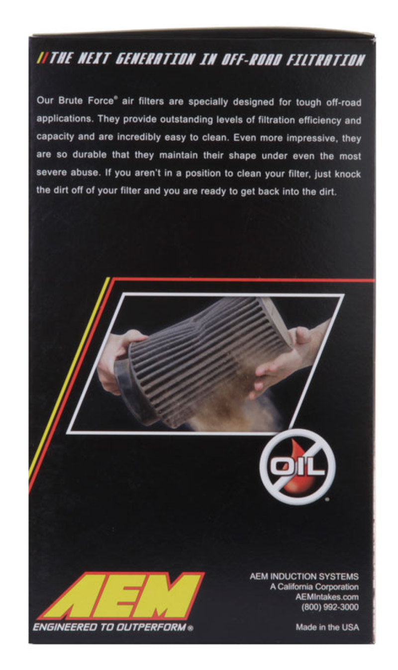 AEM Induction AEM Dryflow 3.5in. X 7in. Round Tapered Air Filter 21-2047BF