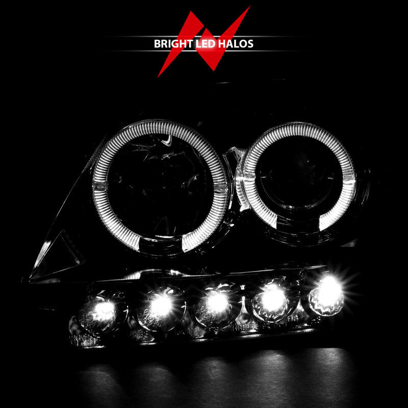 Anzo 1997.5-2003 Ford F-150 Projector Headlights w/ Halo and LED Chrome 1pc