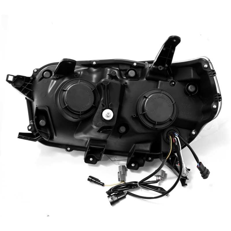 AlphaRex 10-13 Toyota 4Runner PRO-Series Proj Headlights Plank Style Alpha Blk w/Seq Signal/DRL 880754 *Discontinued
