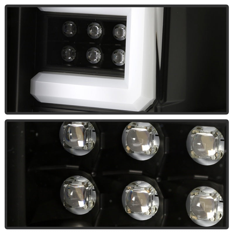 Spyder 16-18 Chevy Silverado Light Bar LED Tail Lights - All Black ALT-YD-CS16-LED-B 5085863