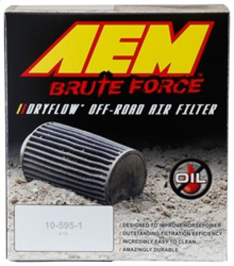 AEM Induction AEM Dryflow Conical Air Filter 6in Base OD x 3.5in Flange ID x 5.25in Height 21-204BF