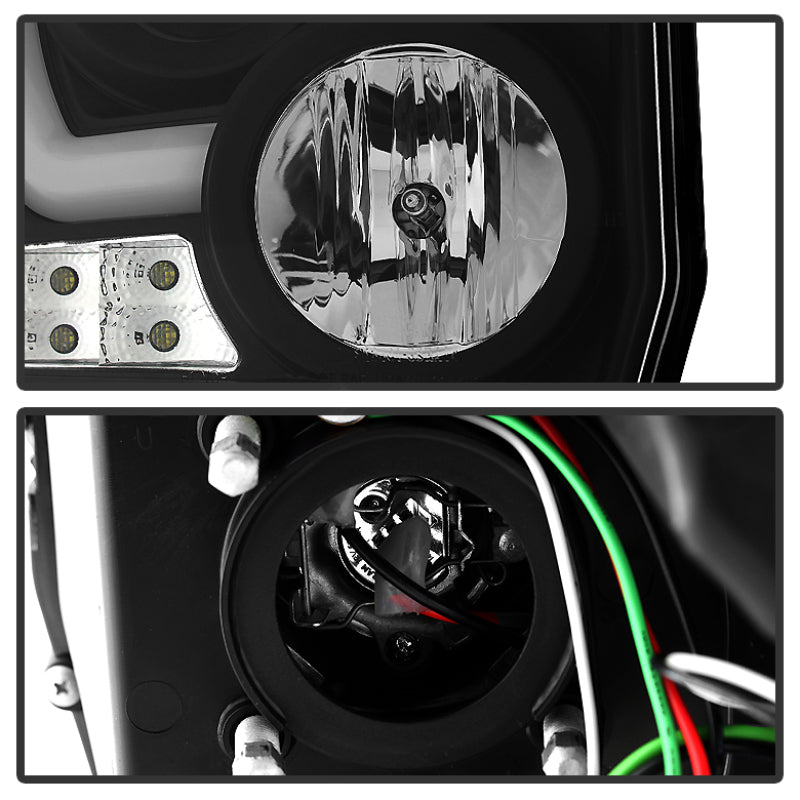 Spyder GMC Sierra 14-16 Projector Headlights Light Bar DRL Blk PRO-YD-GS14V2-LBDRL-BK 5080851