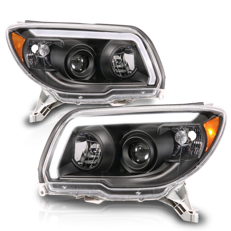ANZO 06-09 Toyota 4 Runner Projector Headlights Plank Style - Black 111616
