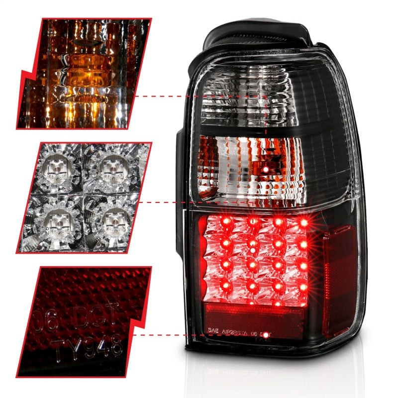 Anzo 2001-2002 Toyota 4 Runner LED Tail lights Black