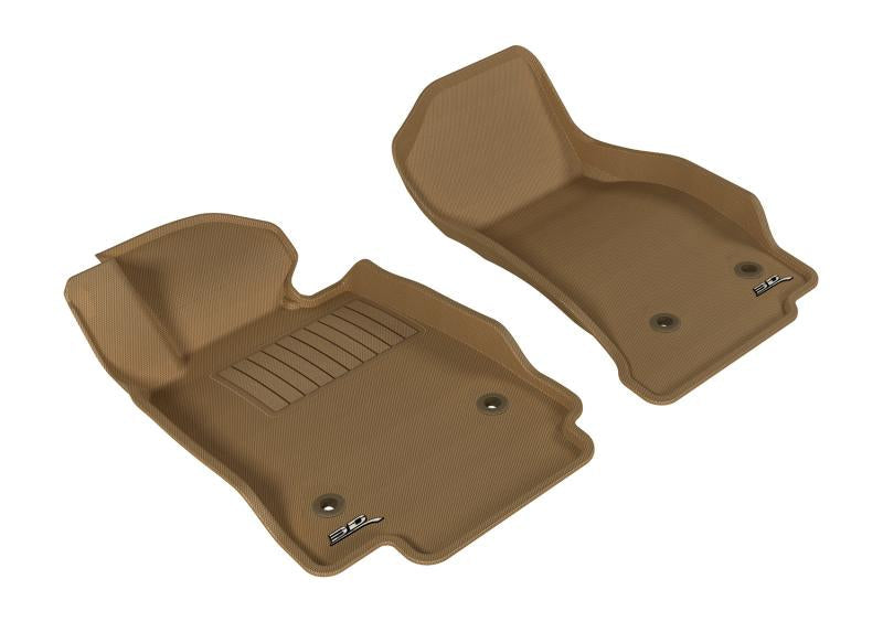 3D MAXpider 2014-2019 Cadillac CTS Kagu 1st Row Floormat - Tan L1CD01011502