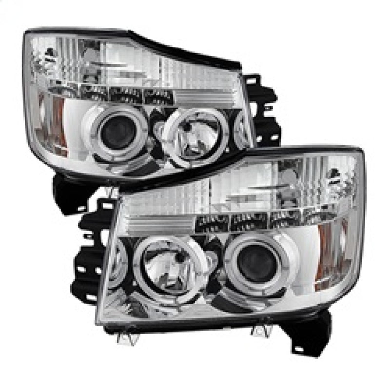 Spyder Nissan Titan 04-14/Armada 04-07 Projector Headlights LED Halo LED Chrm PRO-YD-NTI04-HL-C 5011589
