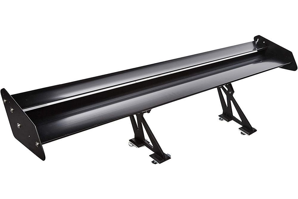 Megan Racing Aluminum GT Spoiler Silver & Black - MR-AS-GT56