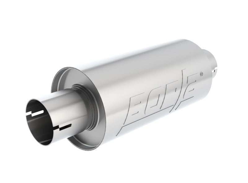 Borla Universal Pro-XS Round S-Type 2.5in Inlet/Outlet Center/Center Notched Muffler 400497