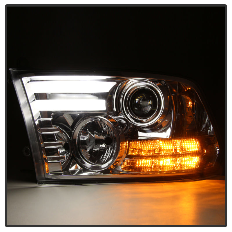 Spyder Dodge Ram 09-12 Projector Headlights Light Bar DRL Chrome PRO-YD-DR09-LBDRL-C 5080998
