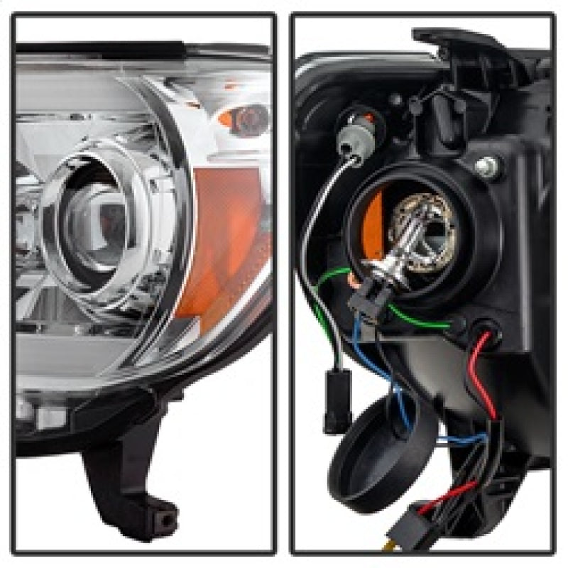 Spyder Toyota Tacoma 12-16 Projector Headlights Light Bar DRL Chrome PRO-YD-TT12-LBDRL-C 5081704