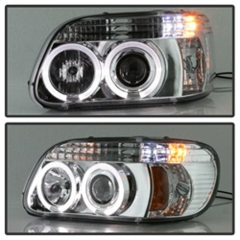Spyder Ford Explorer 95-01 1PC Projector Headlights LED Halo Chrm PRO-YD-FEXP95-HL-1PC-C 5010148