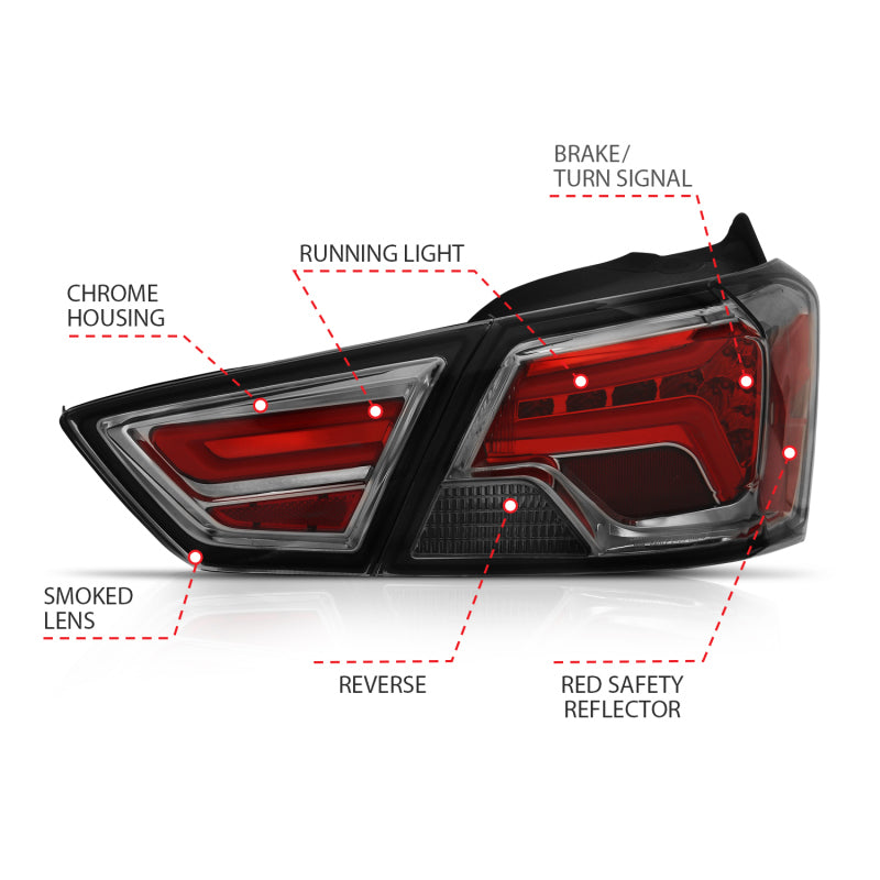 Anzo 14-18 Chevrolet Impala LED Taillights Smoke