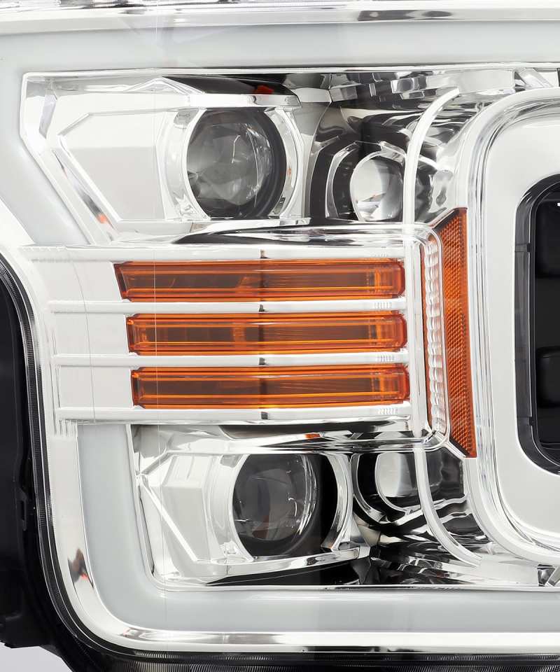 AlphaRex 18-19 Ford F-150 PRO-Series Projector Headlights Plank Style Chrm w/Activ Light/Seq Signal 880187 *Discontinued