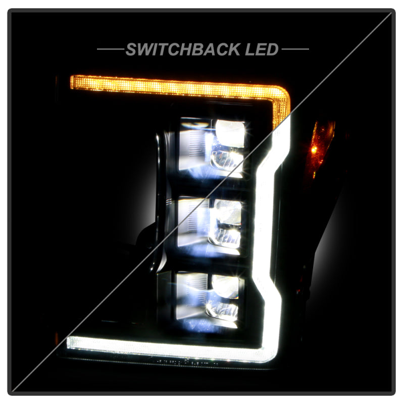 SPYDER Apex 20-22 Ford F250/F350 (Halogen) High-Power LED Headlights - Black PRO-YD-FS20HALAP-SEQ-BK 5088635
