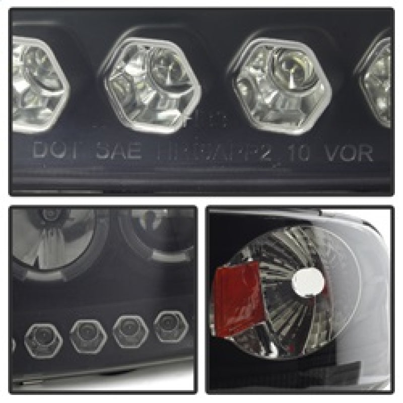 Spyder Ford F150 97-03 Projector - LED Halo Amber Reflctr LED Blk Smke PRO-YD-FF15097-1P-AM-BSM 5078445