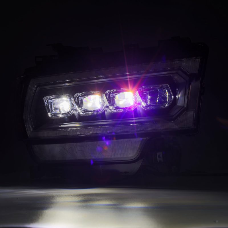 AlphaRex 19-21 Ram 2500 NOVA LED Proj Headlights Plank Style Black w/Activ Light/Seq Signal/DRL 880553 *Discontinued