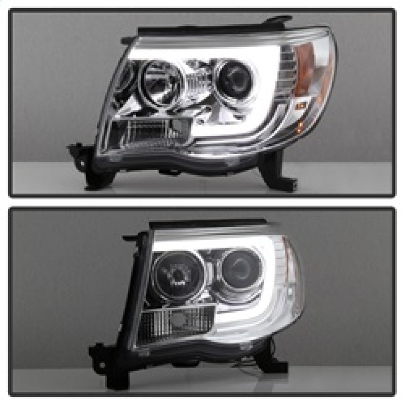 Spyder Toyota Tacoma 05-11 Projector Headlights - Light Bar DRL - Chrome PRO-YD-TT05V2-LB-C 5084668