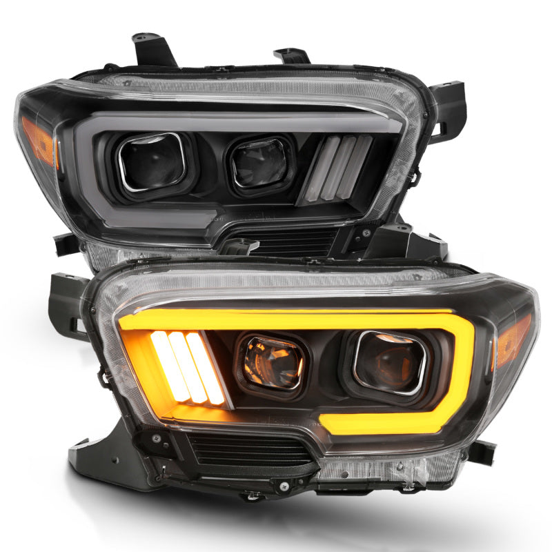 Anzo Toyota Tacoma '16-18 Projector Plank Style Switchback H.L Black Amber
