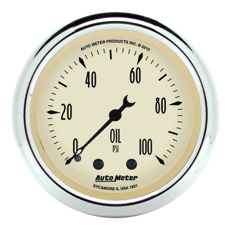 AutoMeter Gauge Kit 5 Pc. 3-1/8in. & 2-1/16in. Mech. Speedo. Wtmp & Oilp Antq Beige 1811